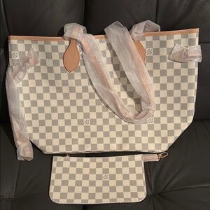 🆕 LV Neverfull Damier Azur